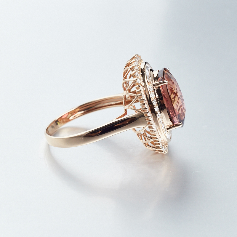 镶钻碧玺戒指-红掌柜珠宝