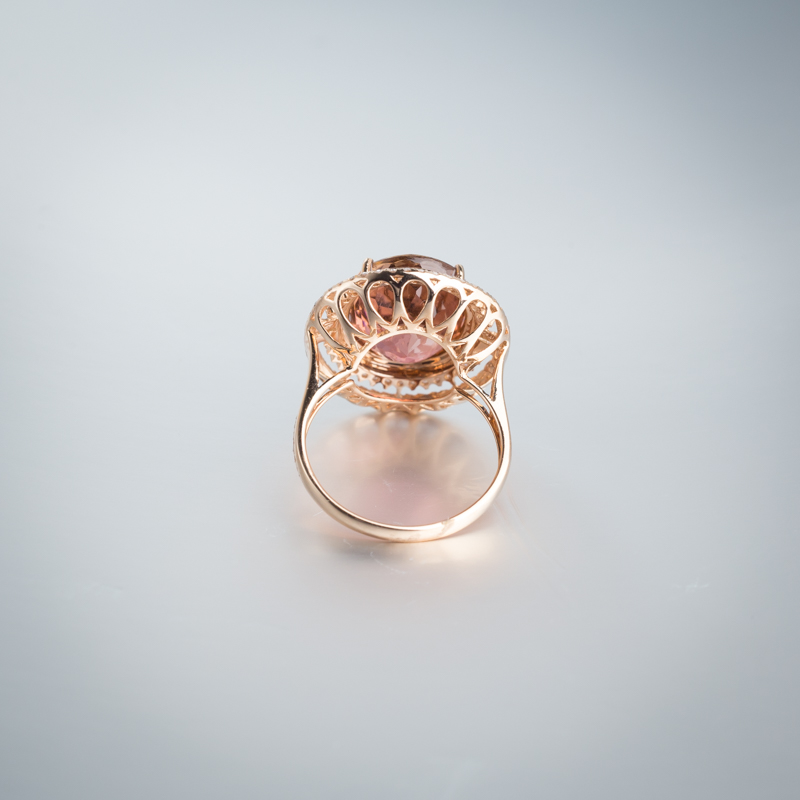 巴西天然红碧玺戒指-红掌柜 