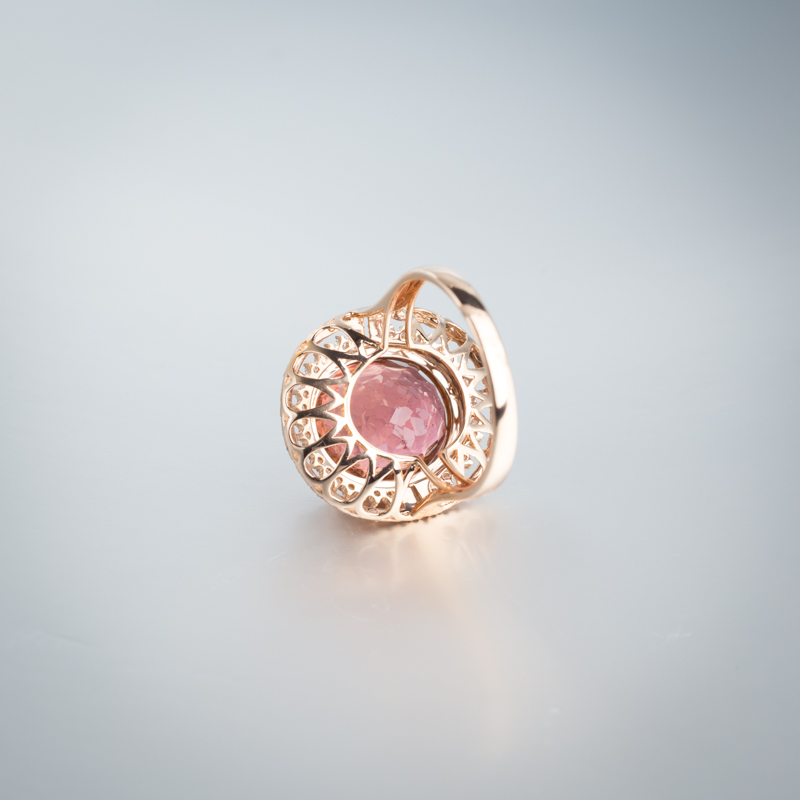 天然红碧玺戒指-红掌柜 