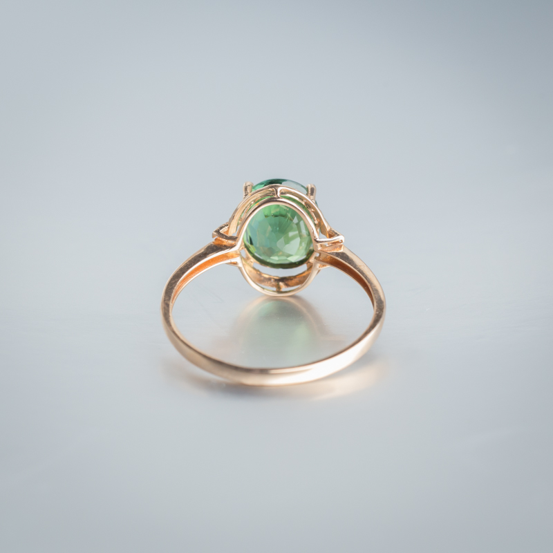 巴西天然碧玺戒指-红掌柜