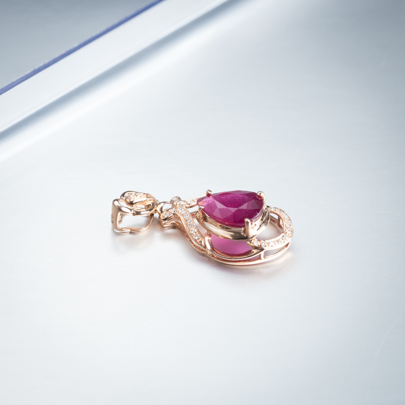 碧玺吊坠-红掌柜