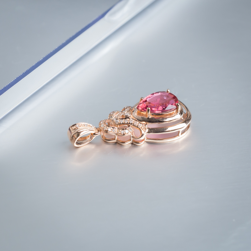 碧玺吊坠-红掌柜