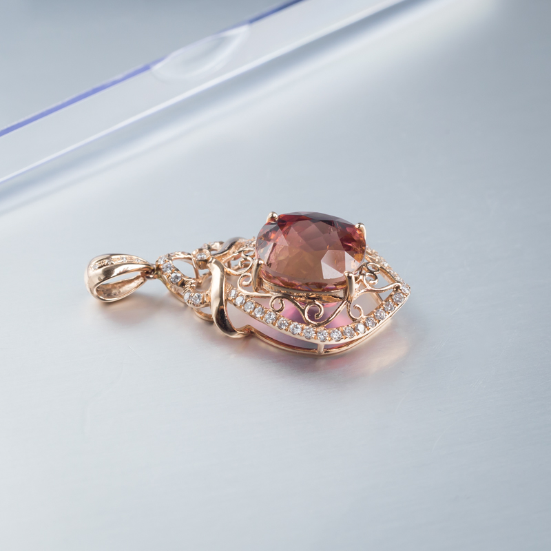 碧玺吊坠-红掌柜