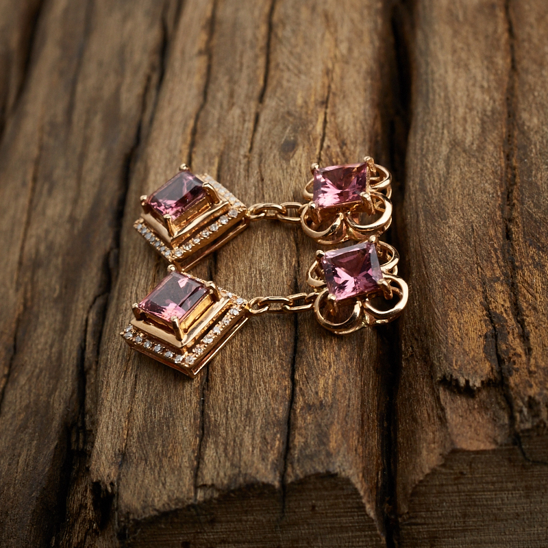 天然碧玺耳环-红掌柜珠宝