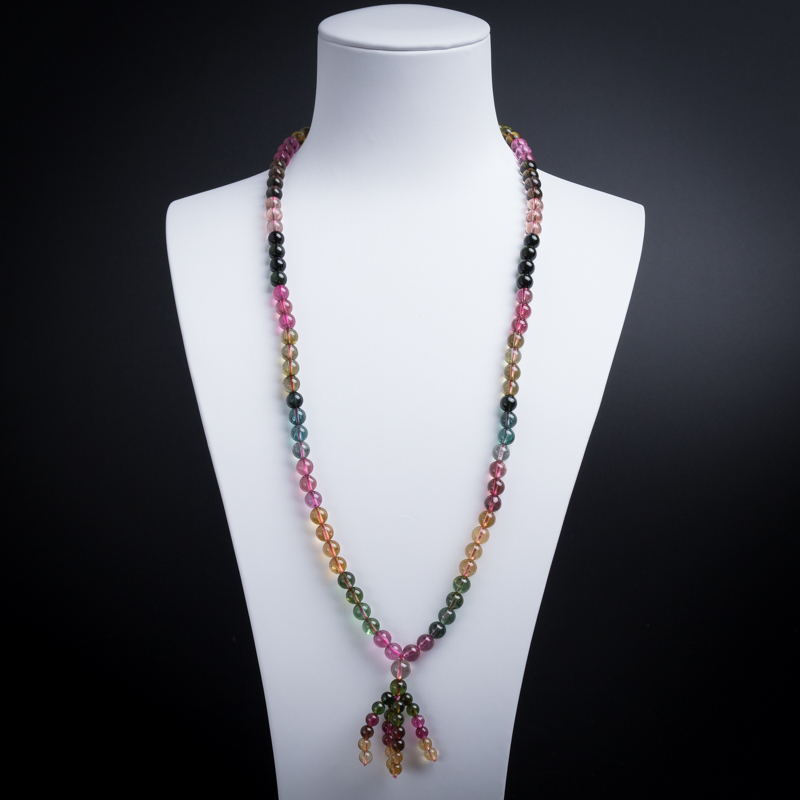 6mm碧玺项链手串两用款-红掌柜