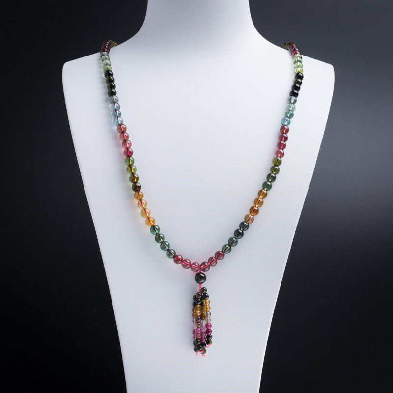 5.5mm碧玺项链手串两用款-红掌柜