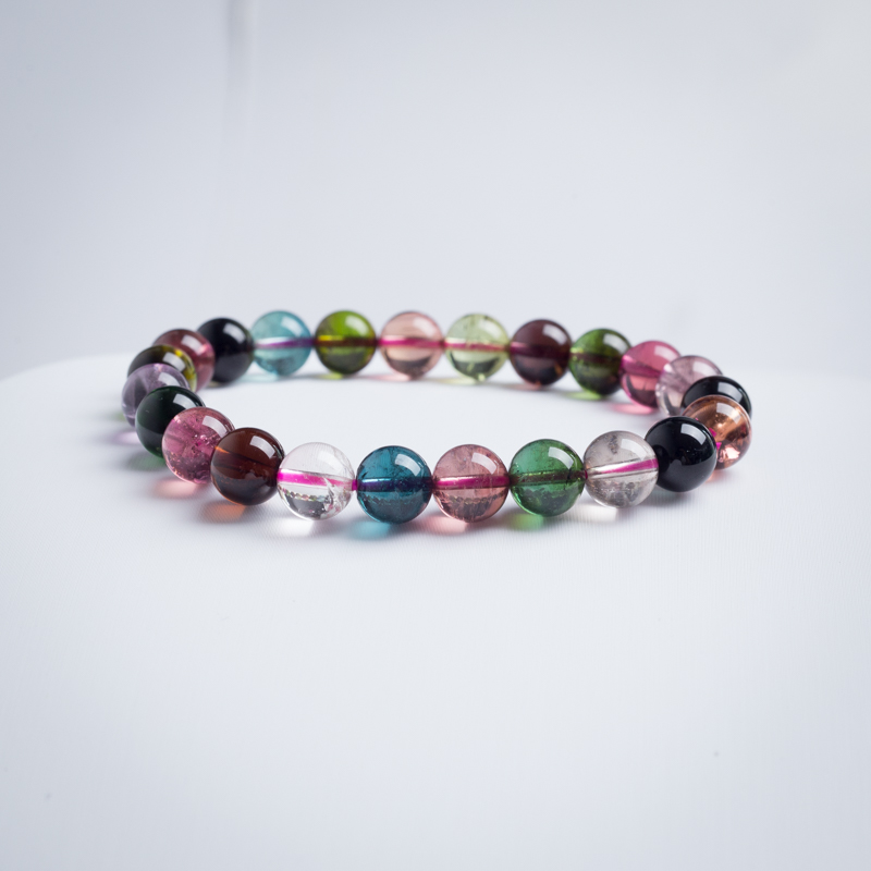 8mm碧玺手串-红掌柜