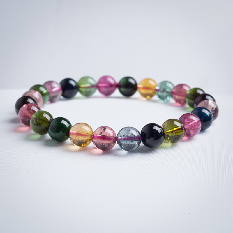 7.5mm碧玺手串-红掌柜