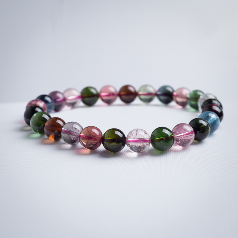 7.5mm碧玺手串-红掌柜