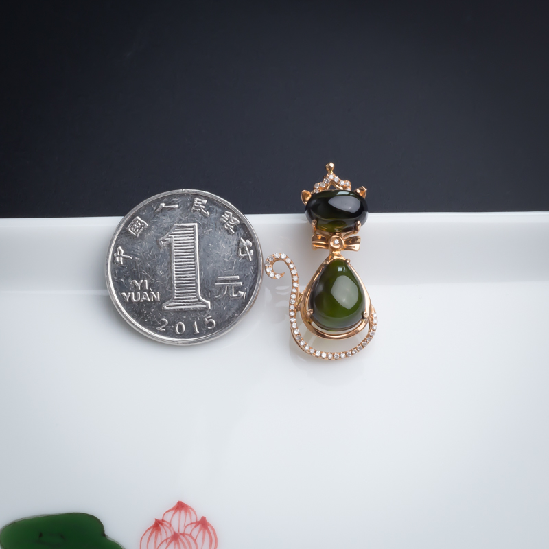 天然碧玺吊坠 - 红掌柜