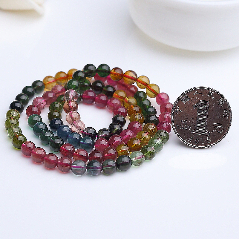 巴西天然碧玺手串-红掌柜