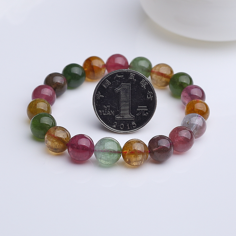 巴西天然碧玺手串-红掌柜