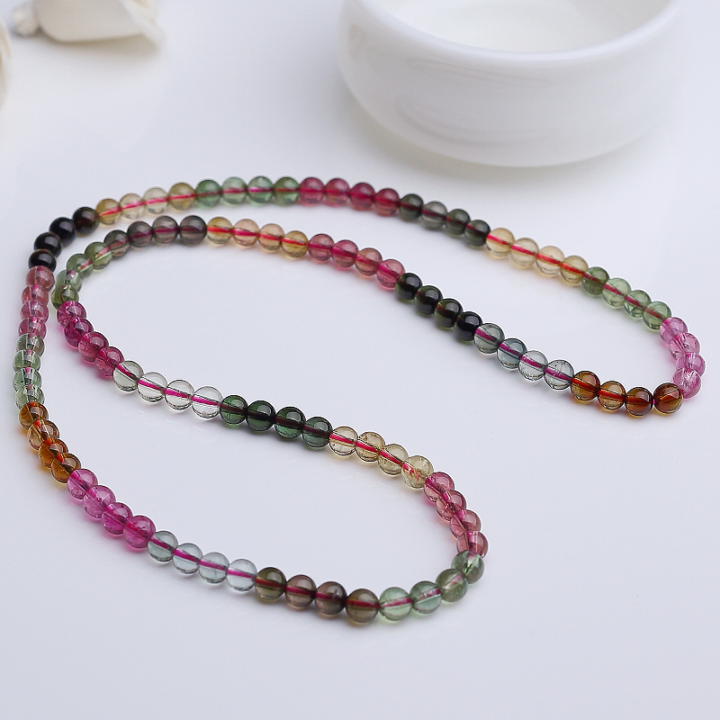 5mm彩虹碧玺手串-红掌柜