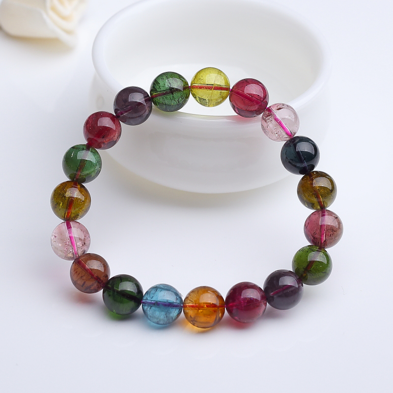 10mm彩虹碧玺手串-红掌柜