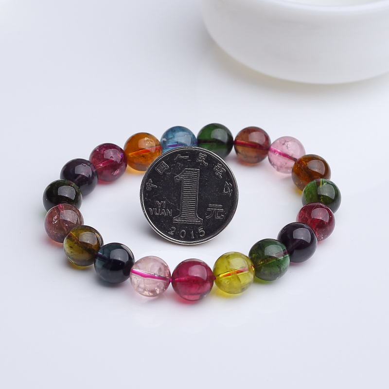 巴西天然碧玺手串-红掌柜