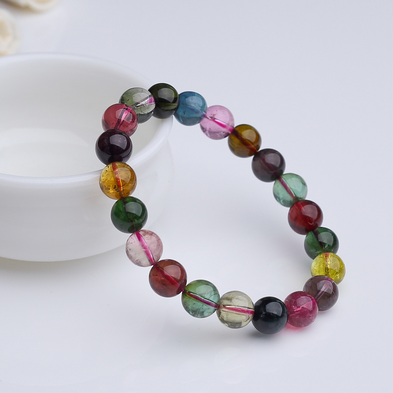 9mm碧玺手串-红掌柜