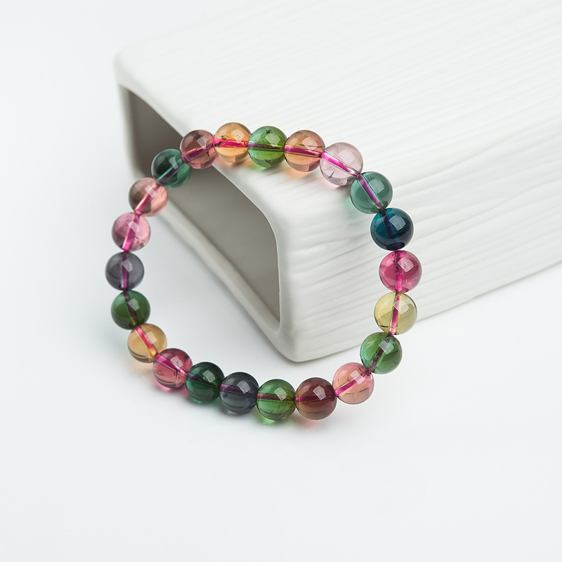 8.5mm碧玺单圈手串-红掌柜