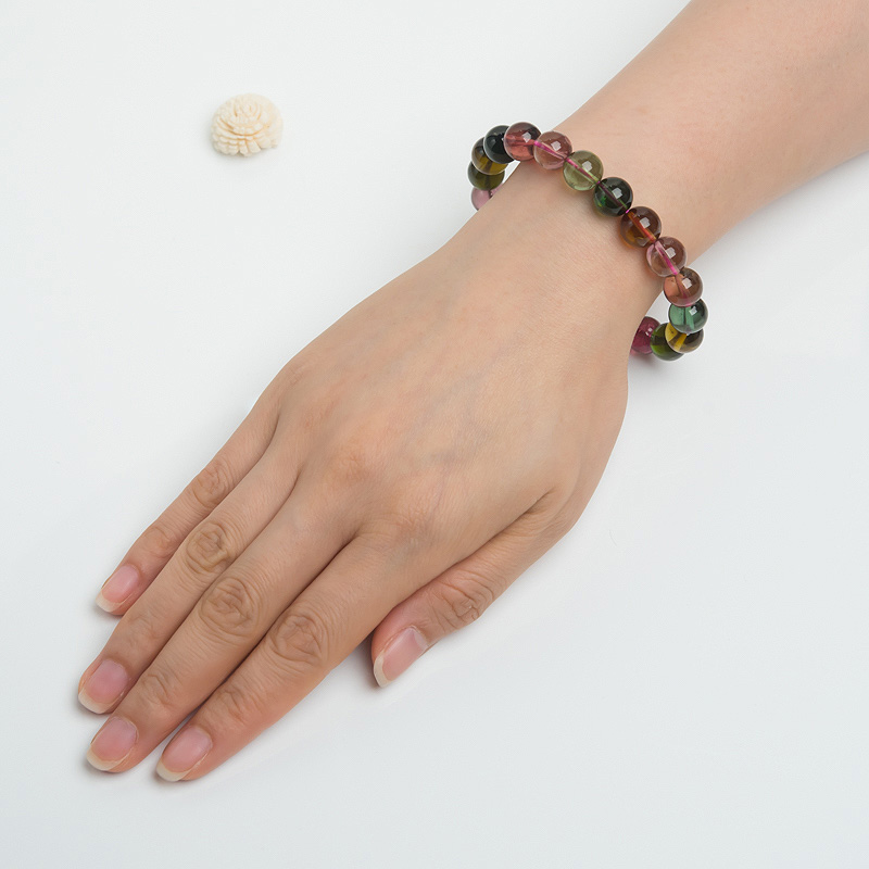 9.5mm碧玺手串-红掌柜