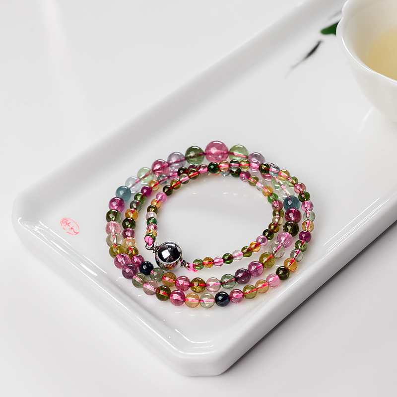 天然碧玺塔链-红掌柜