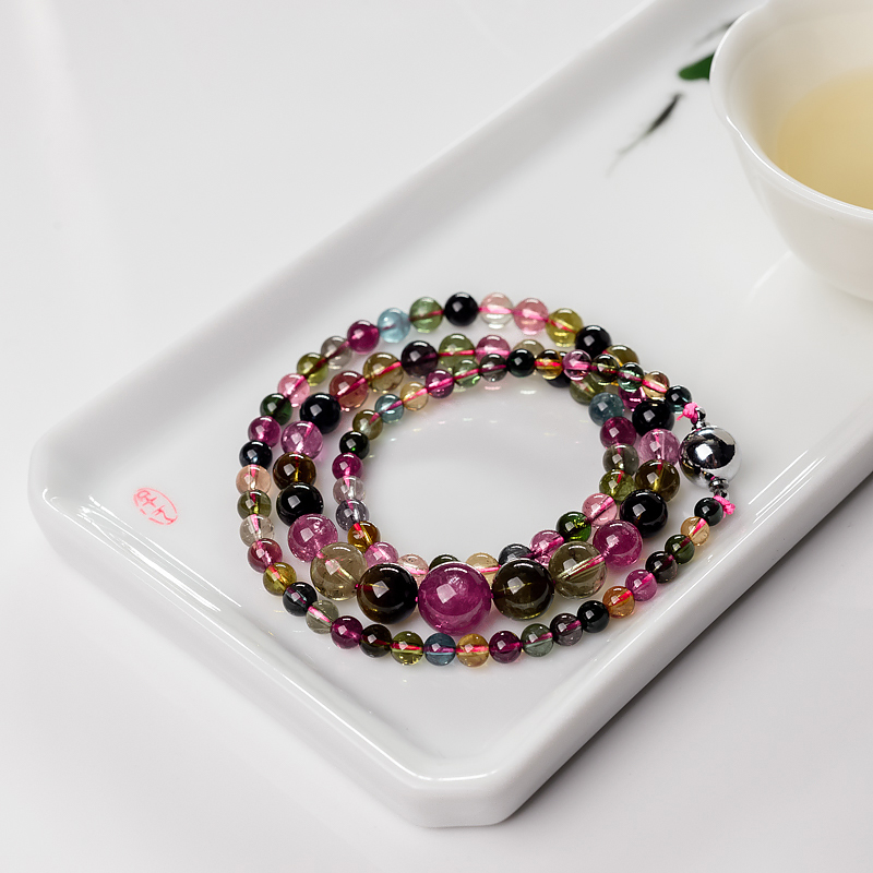 天然碧玺塔链-红掌柜