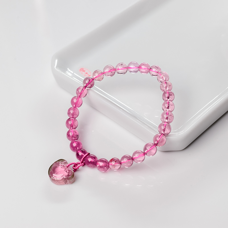 6.5mm碧玺单圈手串-红掌柜