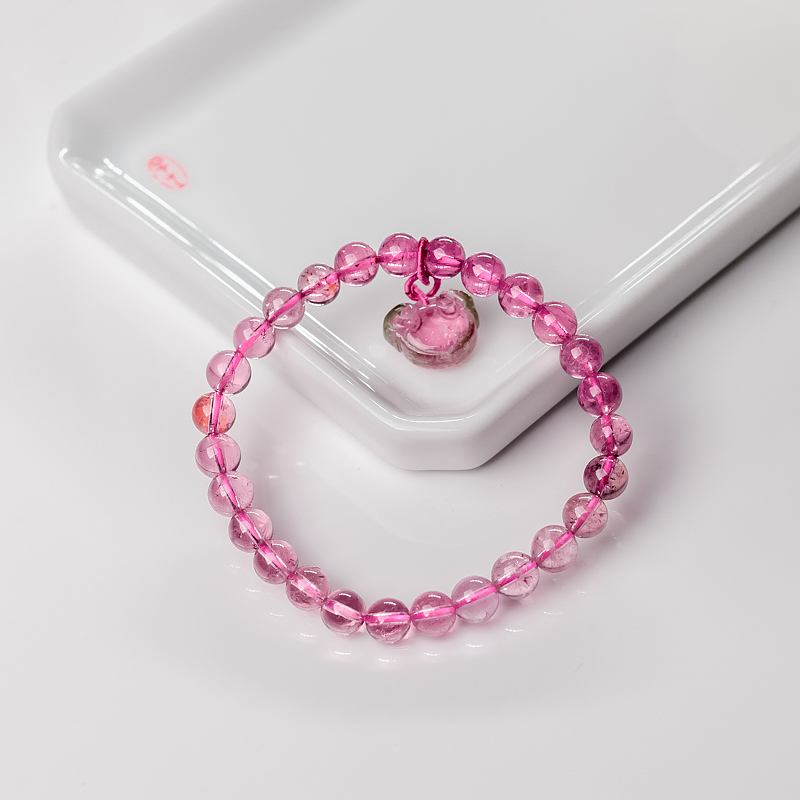 6.5mm碧玺手串-红掌柜