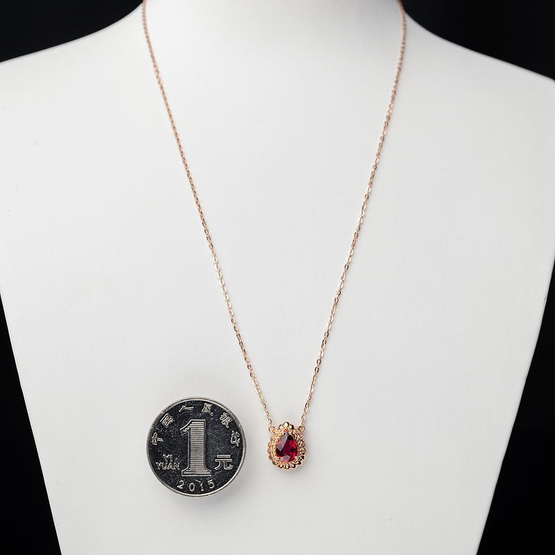 巴西卢比莱色碧玺锁骨链-红掌柜