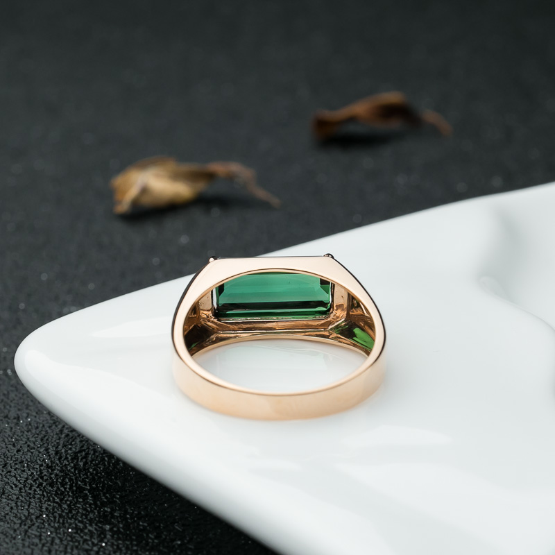 蓝绿碧玺戒指-红掌柜