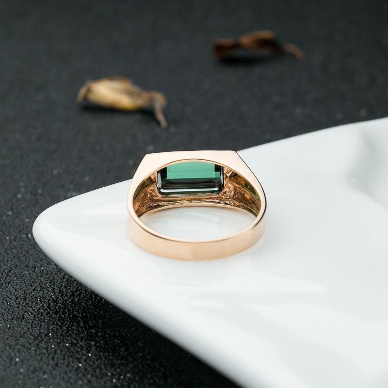 蓝绿碧玺戒指-红掌柜