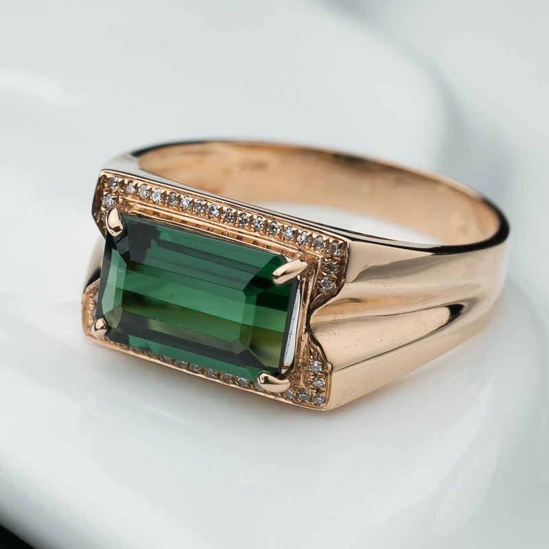 天然碧玺戒指-红掌柜