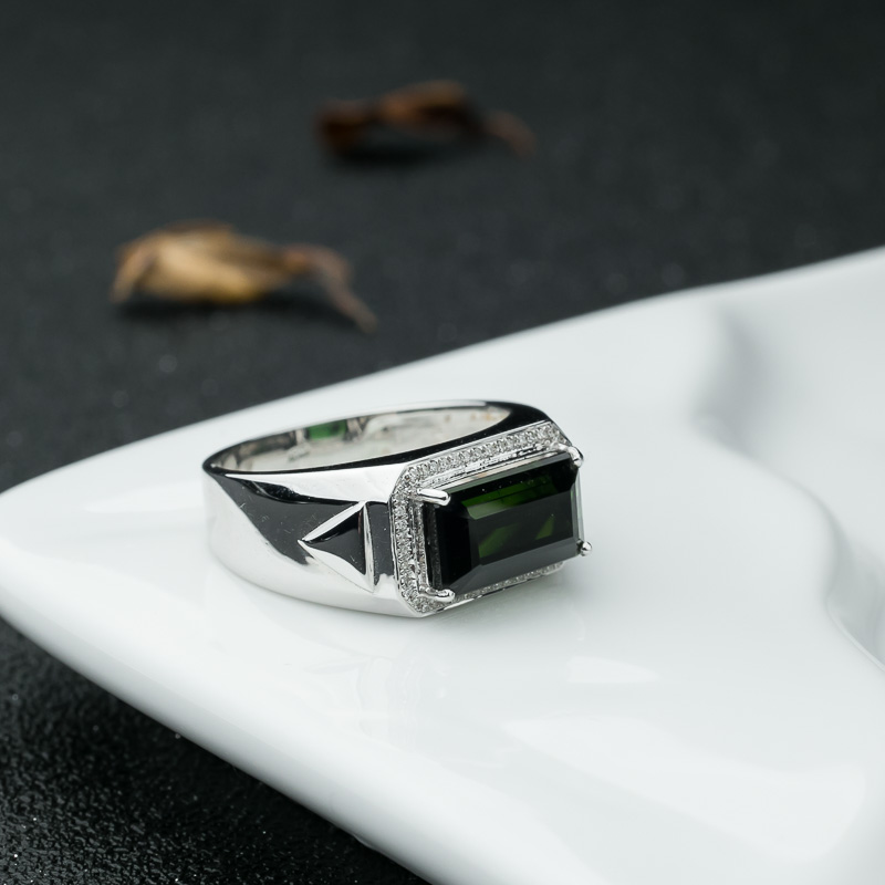 18K绿色碧玺戒指-红掌柜