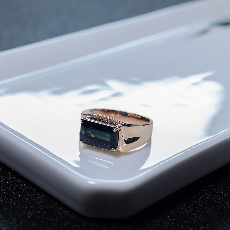 金镶钻双色碧玺戒指-红掌柜