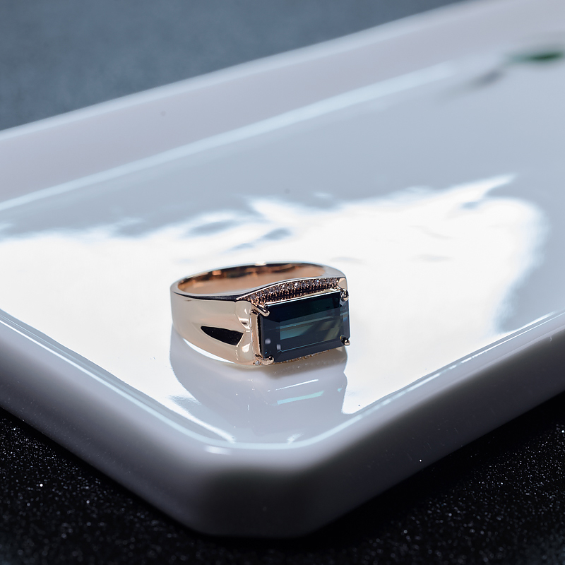 18K双色碧玺戒指-红掌柜