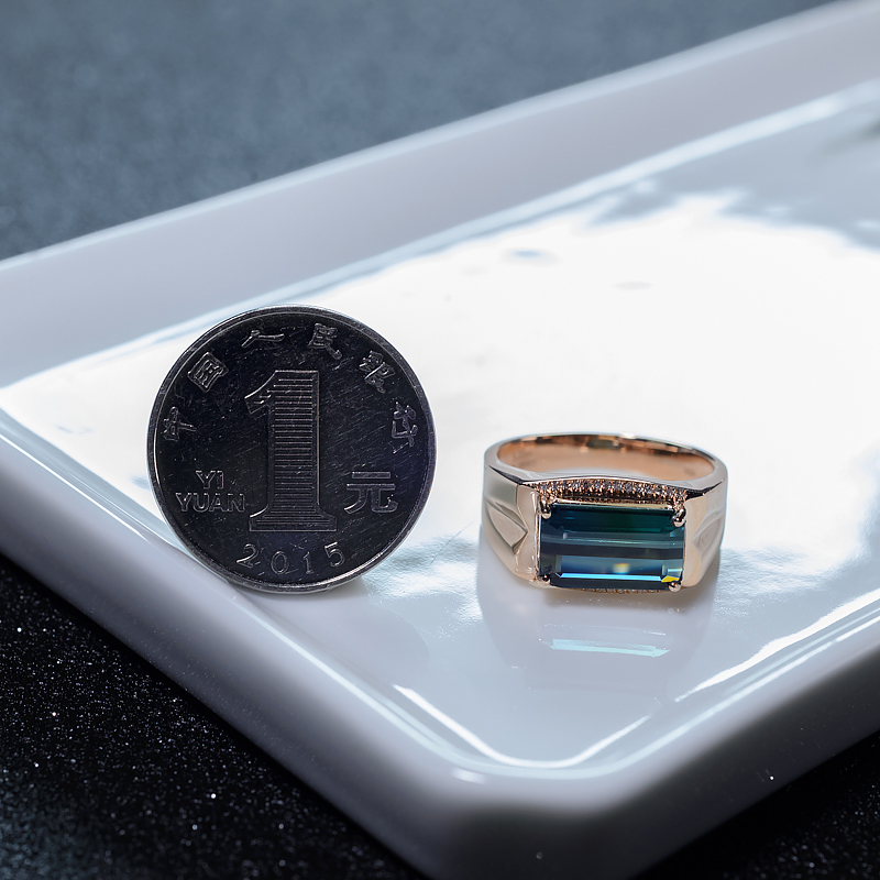 巴西碧玺戒指-红掌柜