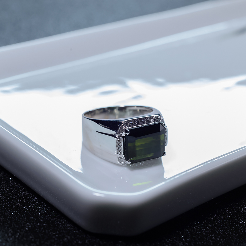 绿色碧玺戒指-红掌柜