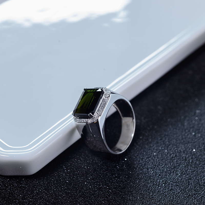 天然碧玺戒指-红掌柜