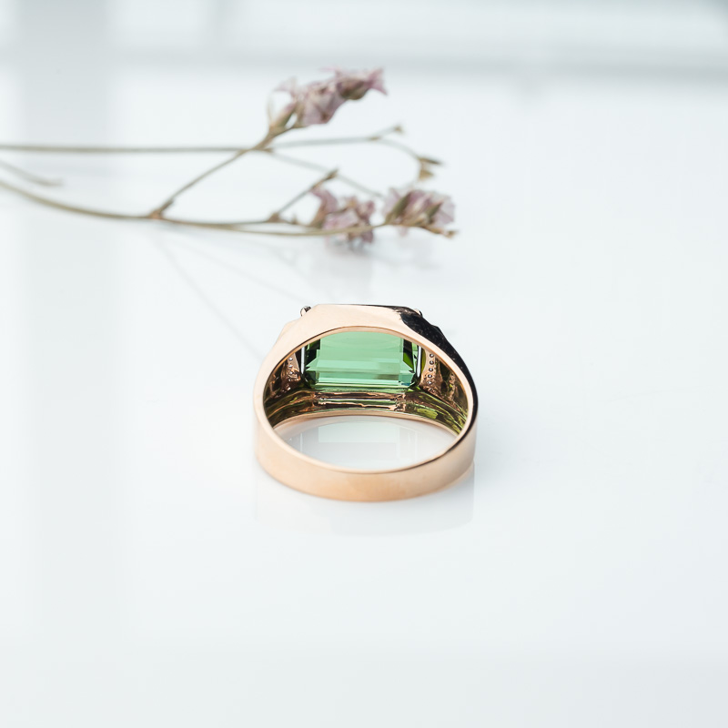 18K天然碧玺戒指-红掌柜