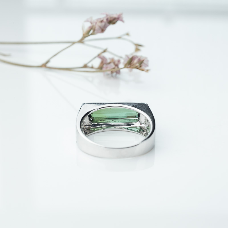 18K天然绿色碧玺戒指-红掌柜