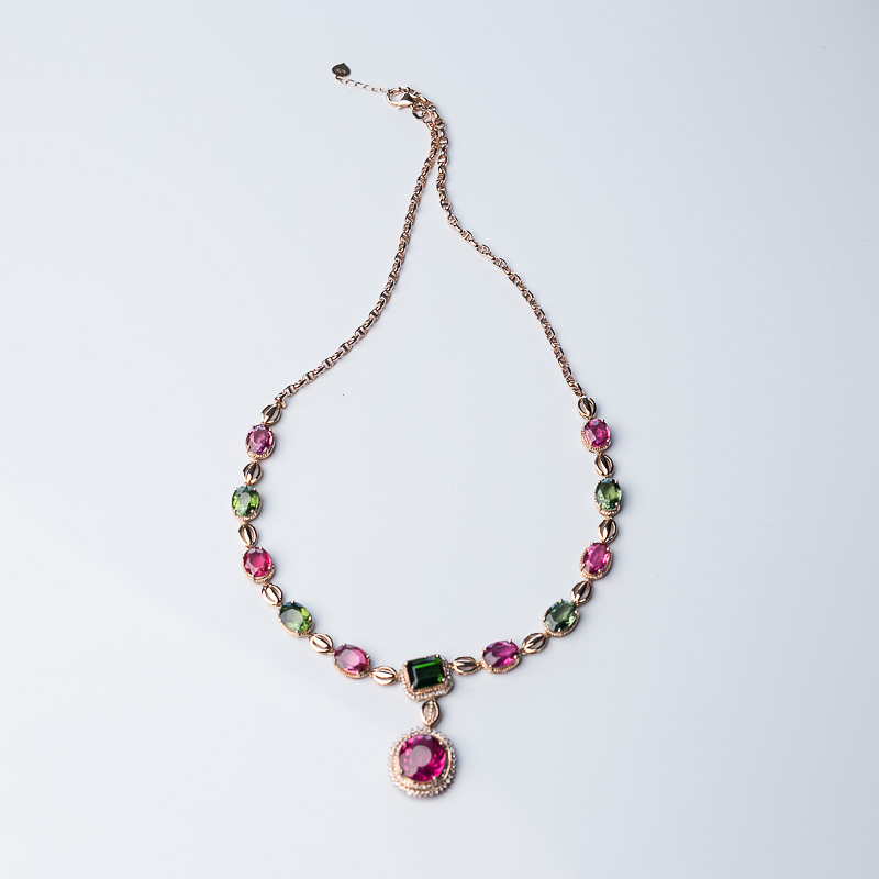 18K碧玺项链-红掌柜