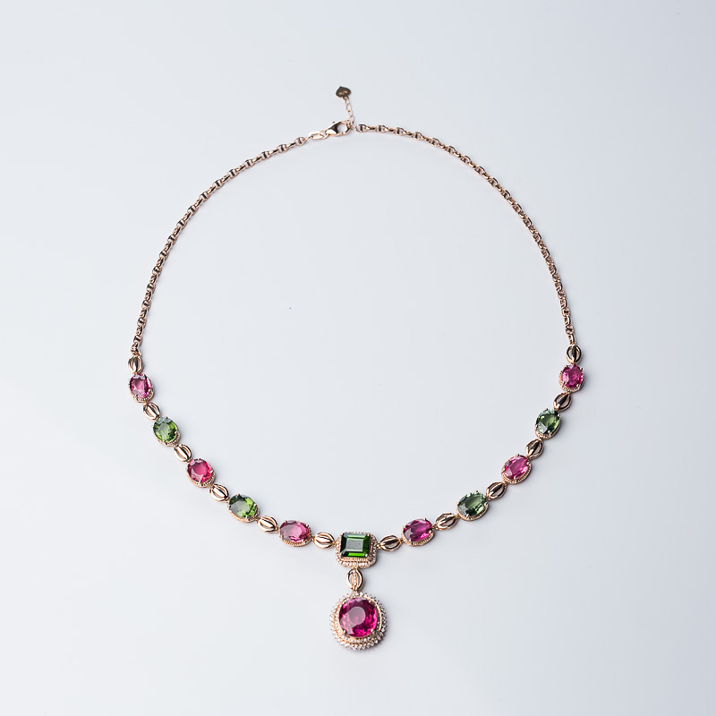 天然碧玺项链-红掌柜