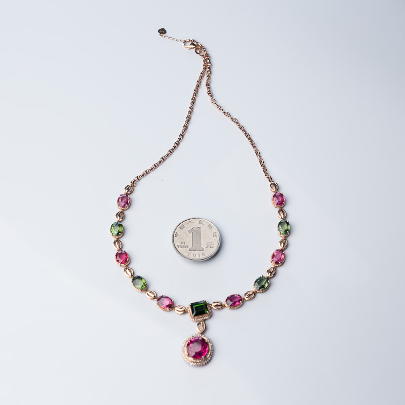 18K碧玺项链-红掌柜