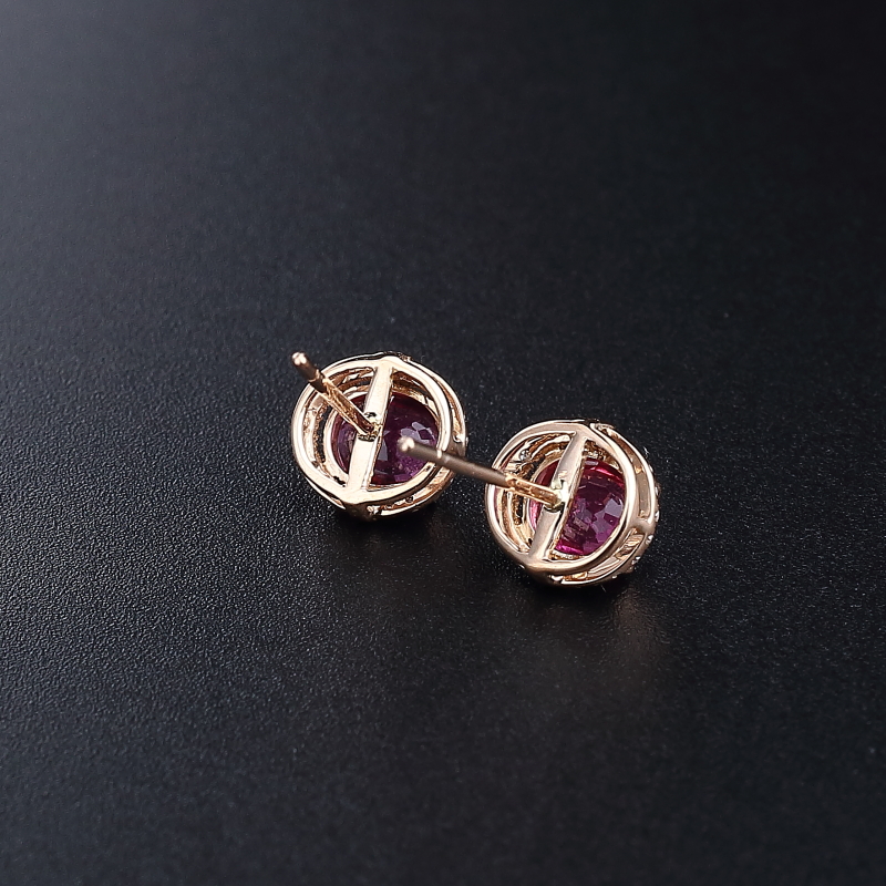 巴西碧玺耳钉 - 红掌柜