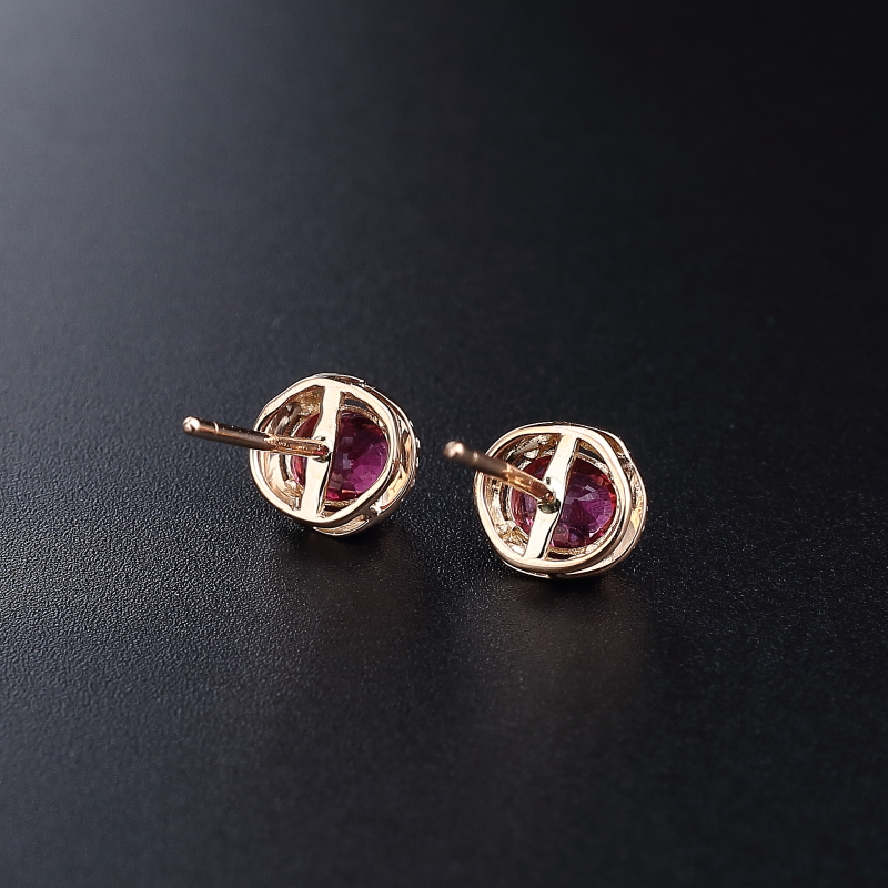 巴西碧玺耳钉 - 红掌柜