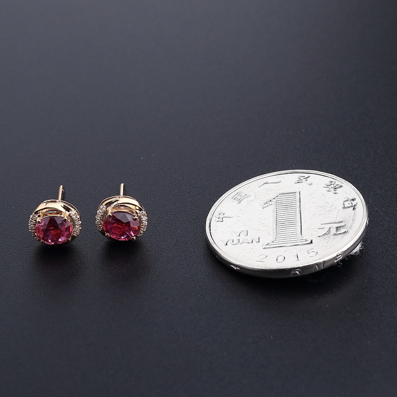 碧玺耳钉 - 红掌柜