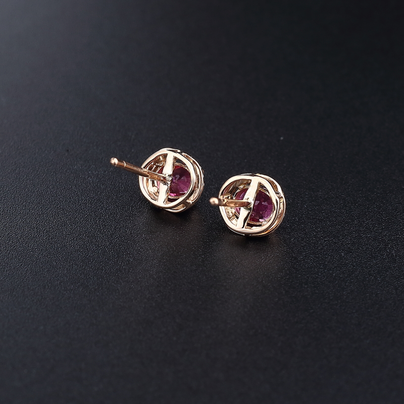 巴西碧玺耳钉 - 红掌柜