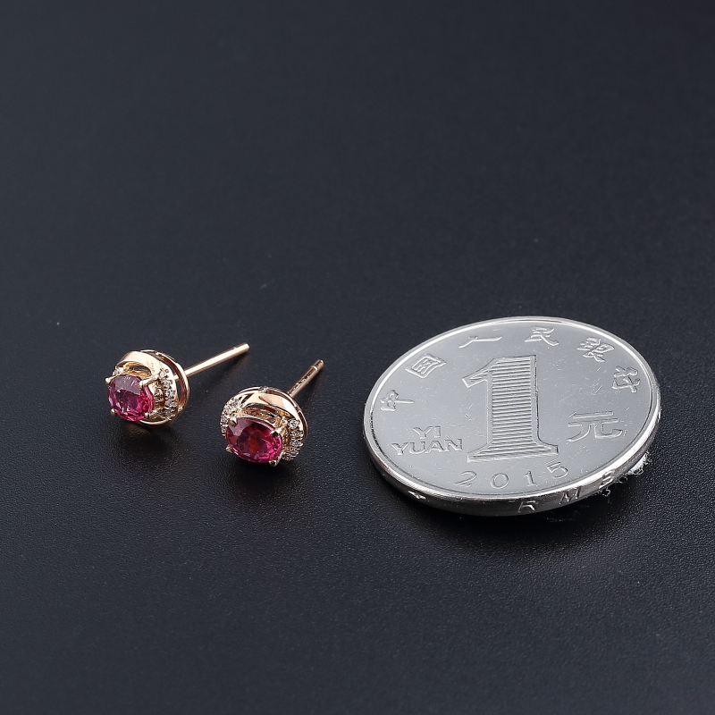 碧玺耳钉 - 红掌柜