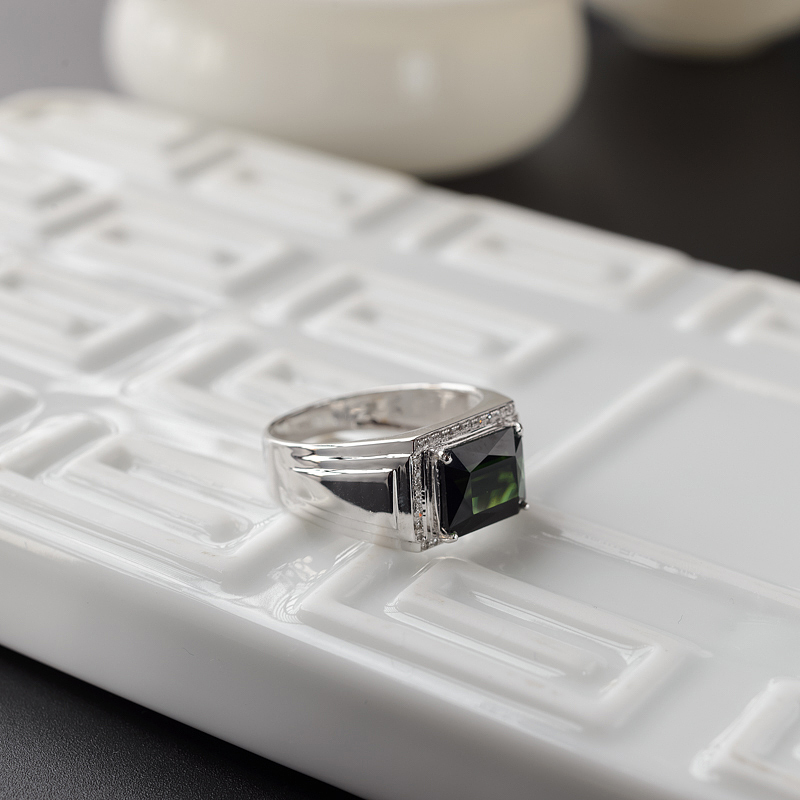 18K金镶碧玺戒指 - 红掌柜