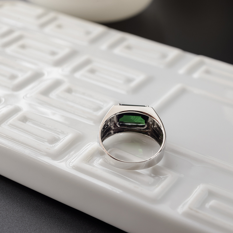 K金镶碧玺戒指 - 红掌柜