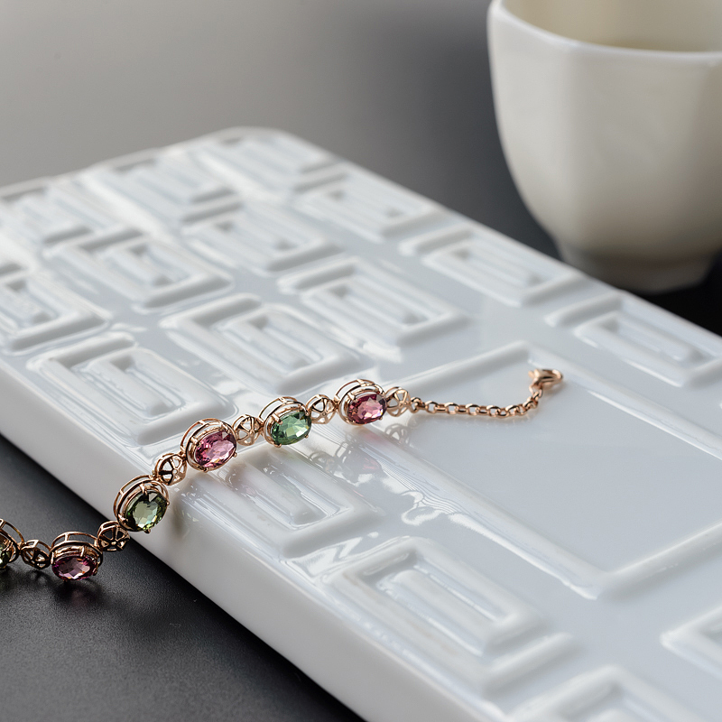 彩色碧玺手链 - 红掌柜