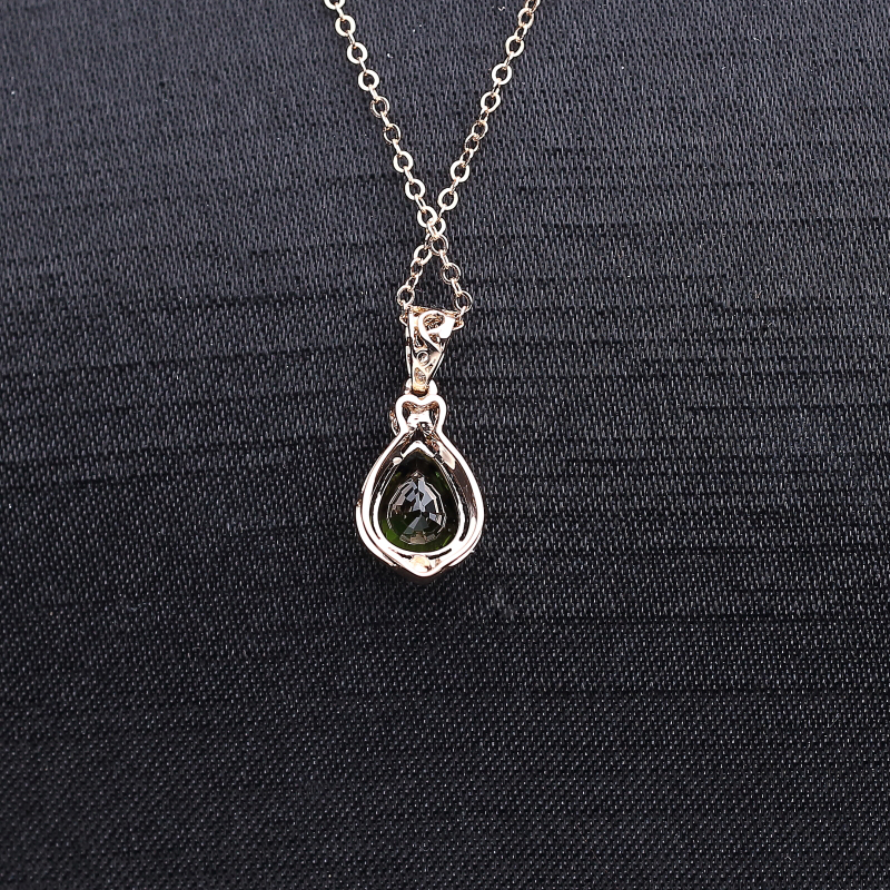 18K金镶巴西碧玺吊坠-红掌柜